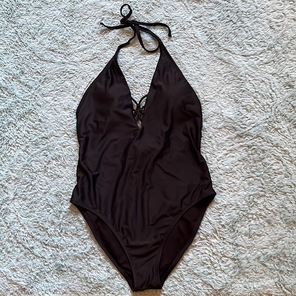 Xhiliration Black One Piece Bathing Suit - Picture 1 of 6